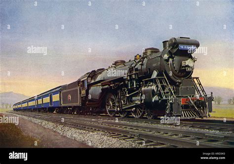 The Blue Comet train Stock Photo - Alamy