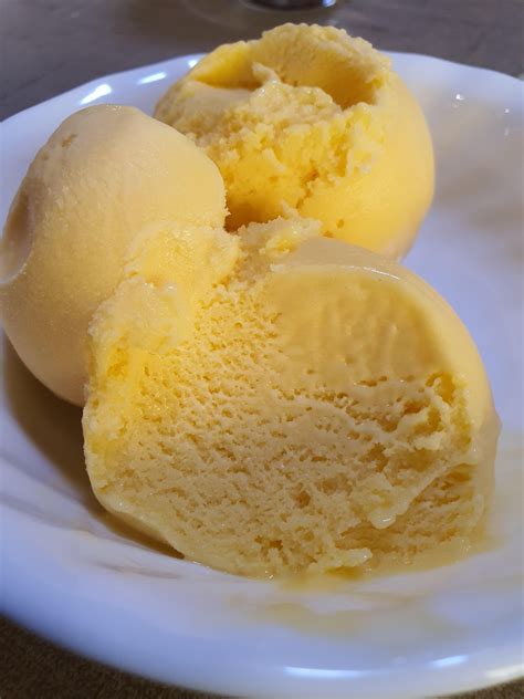 Mango sherbet to celebrate mango season starting : icecreamery