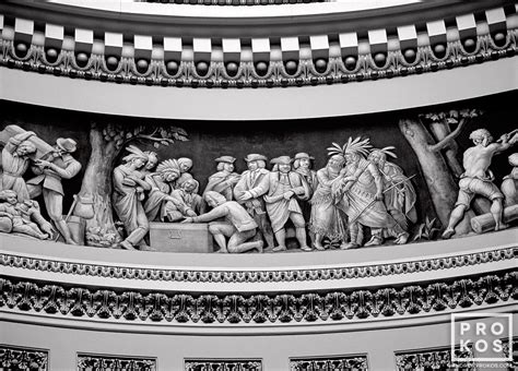 U.S. Capitol Rotunda Mural (B&W) - Fine Art Photo by Andrew Prokos