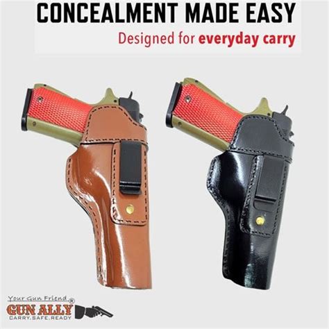 Tactical 1911 Holster Leather IWB Concealed Carry Gun Holsters ...