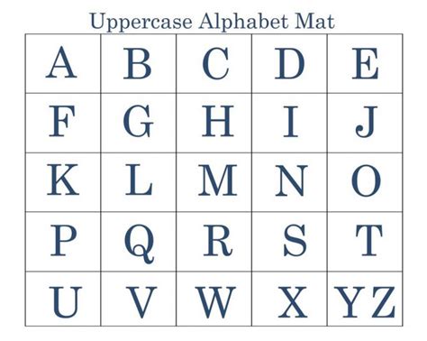 Printable Upper Case Alphabet Charts | 101 Activity