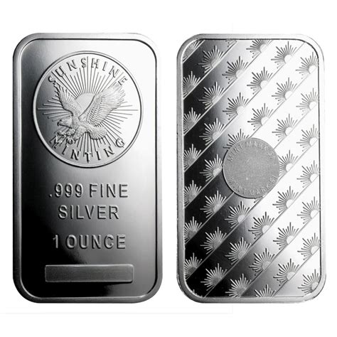 1 Ounce Sunshine Minting .999 Silver Eagle Bar – Great American Coin ...