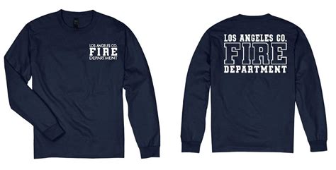 LACoFD BAR LOGO NAVY LONG SLEEVE TEE