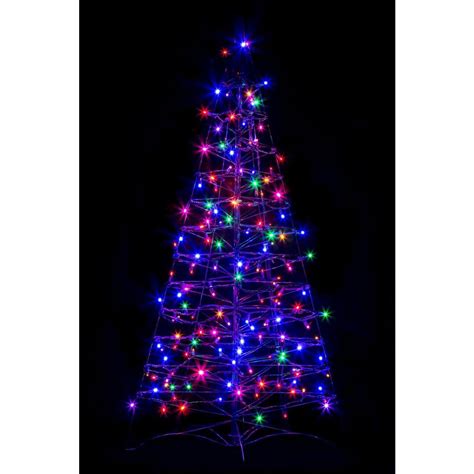 Crab Pot Trees 4 ft. Pre-Lit LED Fold Flat Outdoor/Indoor Artificial Christmas Tree with 160 ...