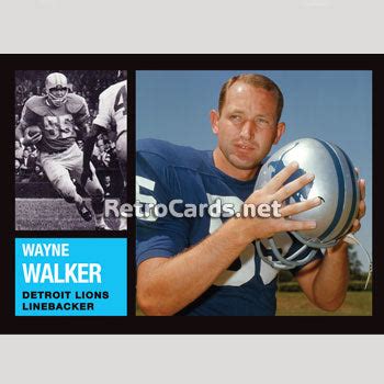 1962T Wayne Walker Detroit Lions – RetroCards