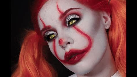 Pennywise Face Paint ~ Pennywise Makeup Halloween Glam Tutorial | Waldo ...