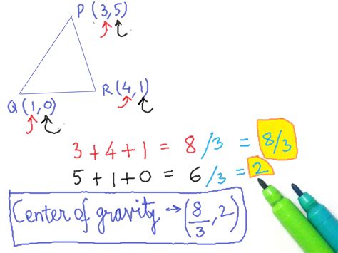 How to Calculate the Center of Gravity of a Triangle