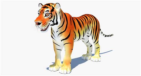 3d cartoon tiger