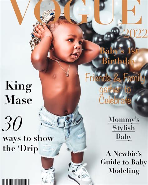 Baby Boy on the Cover of Vogue | Baby birthday photoshoot, Baby photoshoot boy, Birthday ...