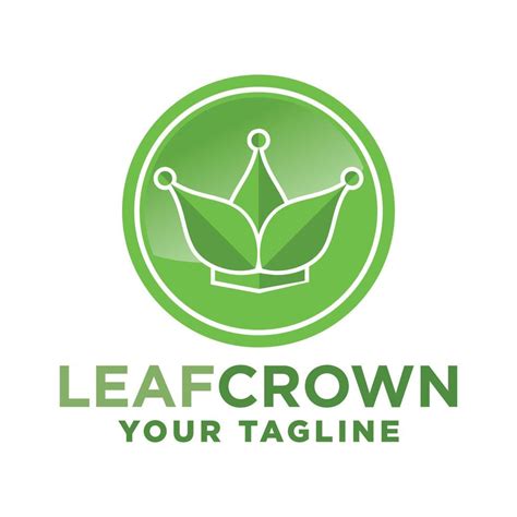 Leaf crown logo vector 20715810 Vector Art at Vecteezy