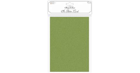Always & Forever - Non Shedding A4 Glitter Card - Moss Green - Single Sheet