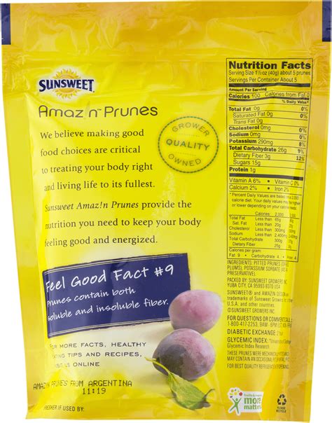 Dried Pitted Prunes Nutrition Facts - Nutrition Ftempo