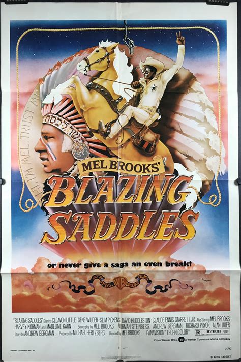 BLAZING SADDLES, Original Vintage Mel Brooks Western Comedy Movie Poster - Original Vintage ...