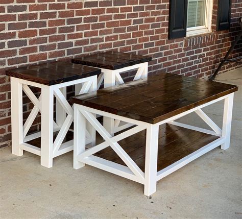 Farmhouse Coffee Table Sets, Coffee Table End Table Set, End Table Sets, Coffee Table Design ...
