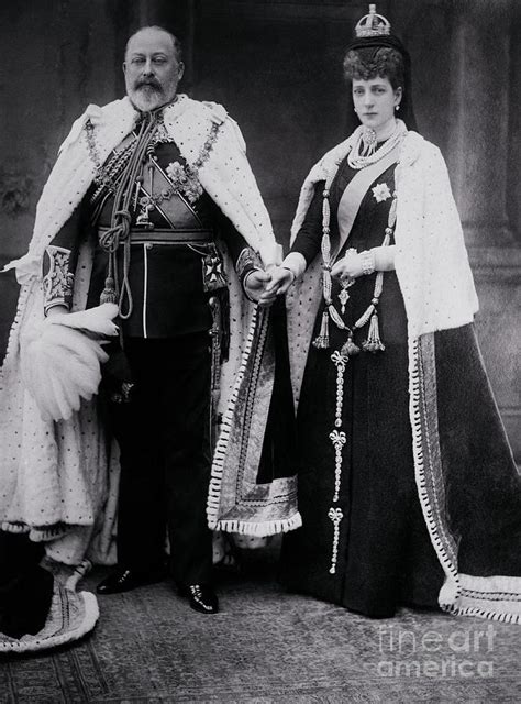 Portrait Of Queen Alexandra And King by Bettmann