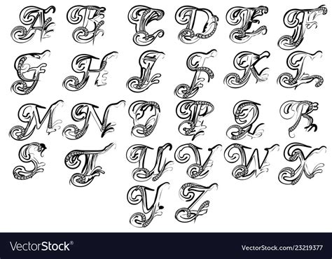 Letters for monogram and initials Royalty Free Vector Image