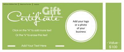 FREE Business Gift Certificate Template | Customize Online