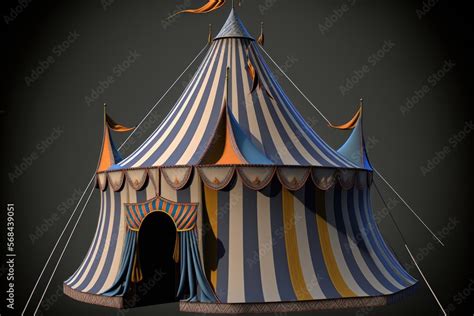 cartoon fun circus tent generative ai illustration Stock Illustration | Adobe Stock