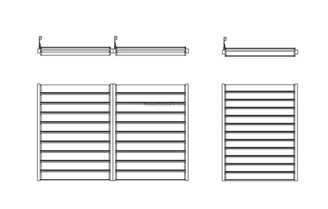 Jalousie Window - Free CAD Drawings