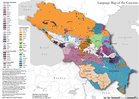 Language / ethnic map of caucasia : r/armenia