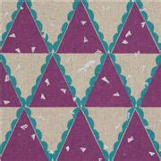 echino laminate canvas fabric with metallic silver and blue triangles - modeS4u