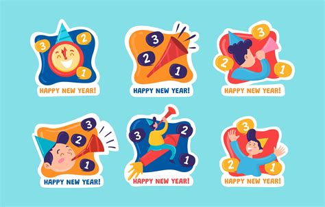 Stickers of New Year Countdown 1849520 Vector Art at Vecteezy