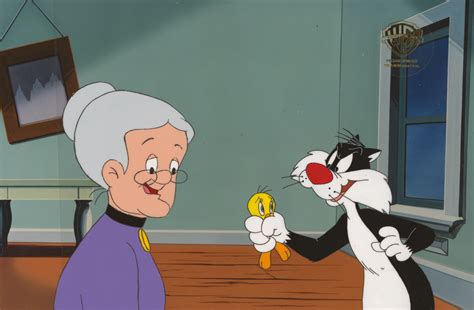 Sylvester and Tweety Mysteries Original Production Cel: Granny, Sylves – Clampett Studio