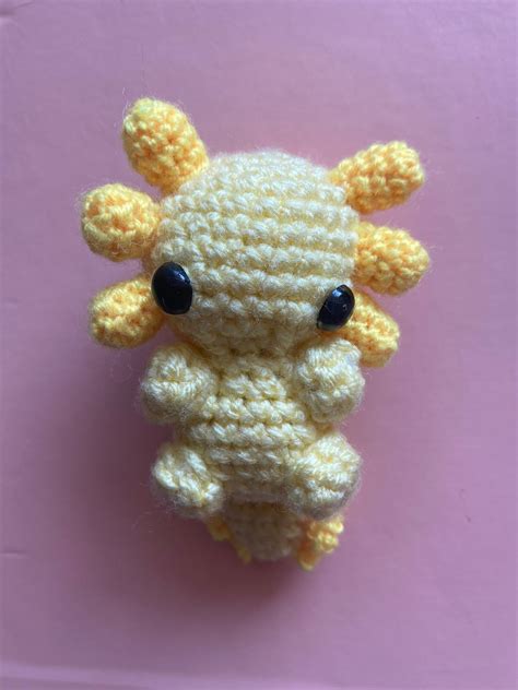 Cute Baby Axolotl Crochet Keychain Stuffed Animal Plush Toy - Etsy