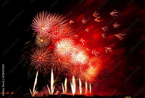 Bahrain National Day fireworks Stock Photo | Adobe Stock