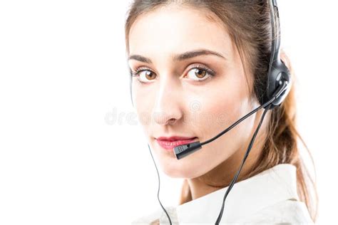 Support Phone Operator in Headset Stock Photo - Image of centre, happy: 51621060