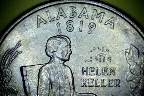 2003 P Quarter Alabama Helen Keller Die Chip / Crack Errors on Obverse ...