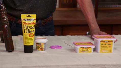 Repairing Wood Surfaces with Color-Changing Wood Filler | Minwax - YouTube