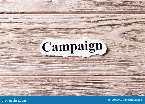 Campaign of the Word on Paper. Concept Stock Image - Image of concept, advert: 104068999