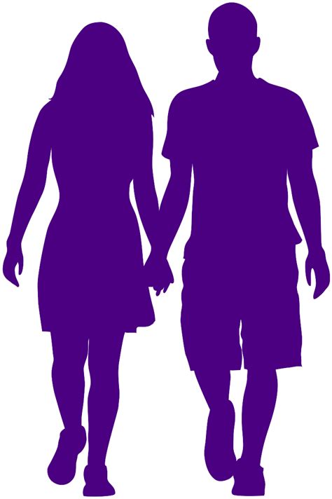 Holding Hands Silhouette - Happy Couple Holding Hands Silhouette ...