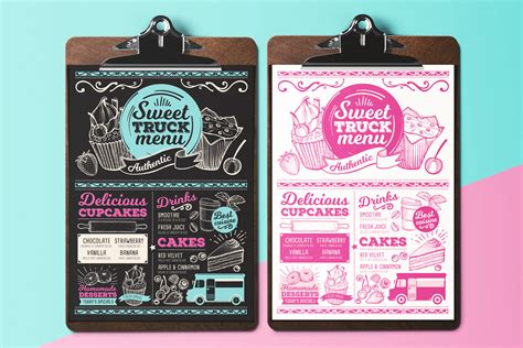 Sweet Truck Menu Template - Barcelona Design Shop