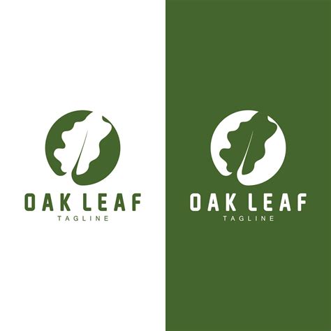 Oak Leaf Logo Design, Simple Green Plant Vector, Template Illustration 29454621 Vector Art at ...