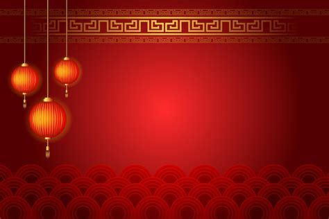 Premium Vector | Chinese new year background on red