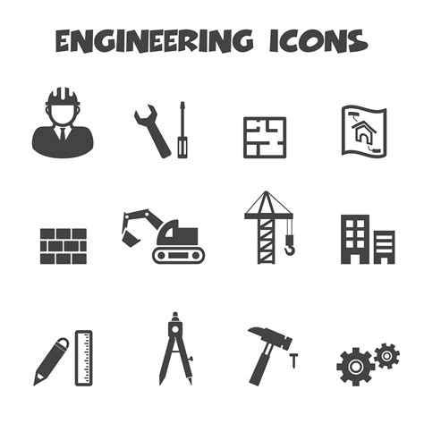 engineering icons symbol 633205 Vector Art at Vecteezy