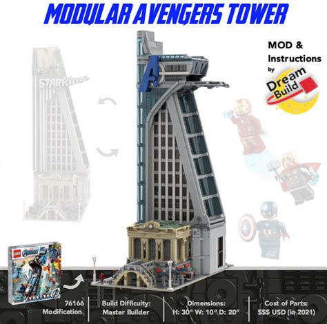 LEGO MOC Modular Avengers & Stark Tower from Marvel Avengers by Dream Build Bricks | Rebrickable ...