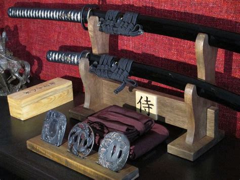 Stands for display of Katana and tsuba. | Katana, Sword display, Japanese sword