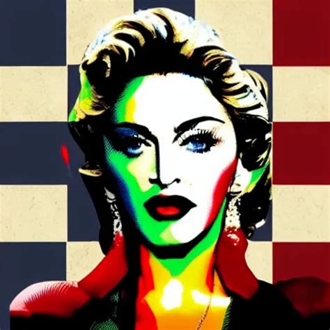 madonna face colors with morocco flag colors | Stable Diffusion | OpenArt