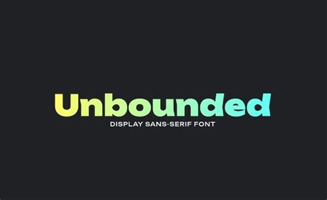 Unbounded Font - Dafont Free