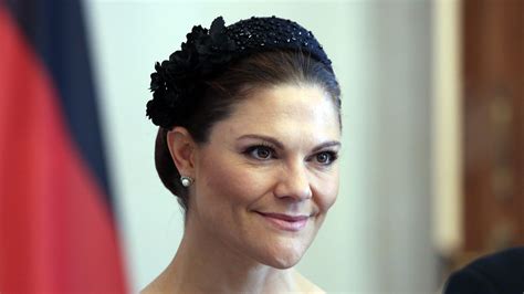 Crown Princess Victoria wows in slinky feathered gown for glitzy evening with Kate Middleton ...