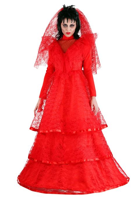 Red Gothic Wedding Dress Costume