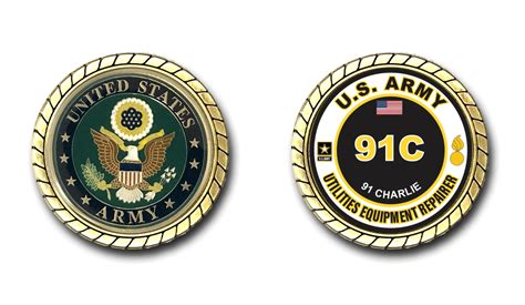 US Army 91C Utilities Equipment Repairer MOS Challenge Coin - US Army ...