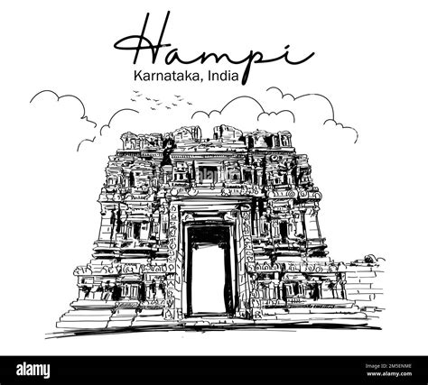 Hampi architecture Stock Vector Images - Alamy