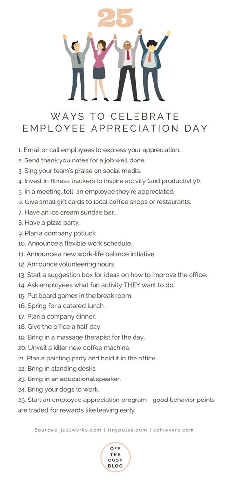 Here are 25 simple, fun, effective, and budget-friendly ideas for celeb… | Employee appreciation ...