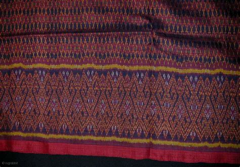 Cambodian Silk Ikat(Sampot Hol). Circa 1900. 230 x 86 cms. Great condition. | rugrabbit.com