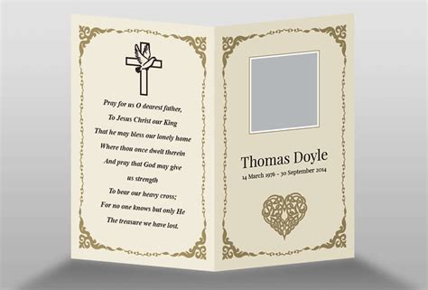 Free Memorial Card Template