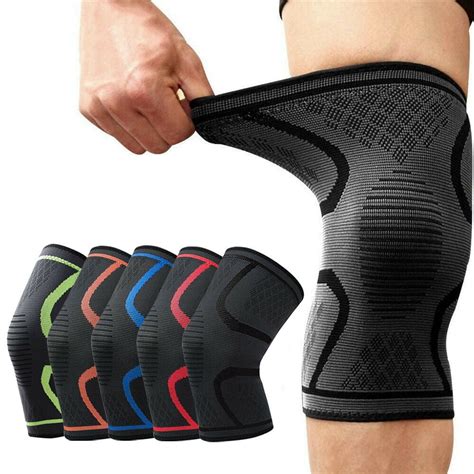 2 Pack Knee Compression Sleeve Knee Brace Support for Men Women Running Biking Sport Joint Pain ...